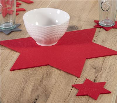 CHRISTMAS PLACEMAT FELT STAR 2 PCS 1