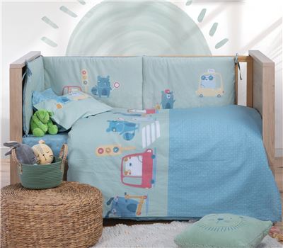 NEW! BABY COTBED FLAT SHEETS 3 PCS SET TRAFFIC