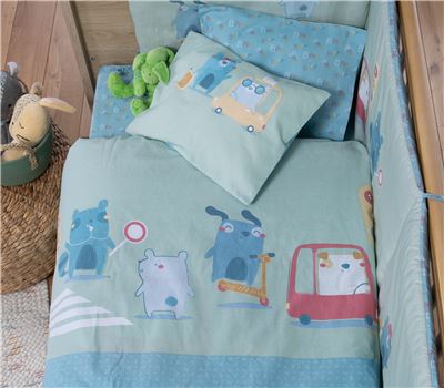 NEW! BABY COTBED FLAT SHEETS 3 PCS SET TRAFFIC 1