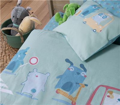 NEW! BABY COTBED FLAT SHEETS 3 PCS SET TRAFFIC 2