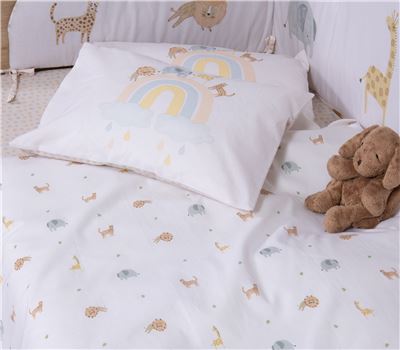 BABY COTBED FLAT SHEETS 3 PCS SET JUNGLE IN MOTION 2