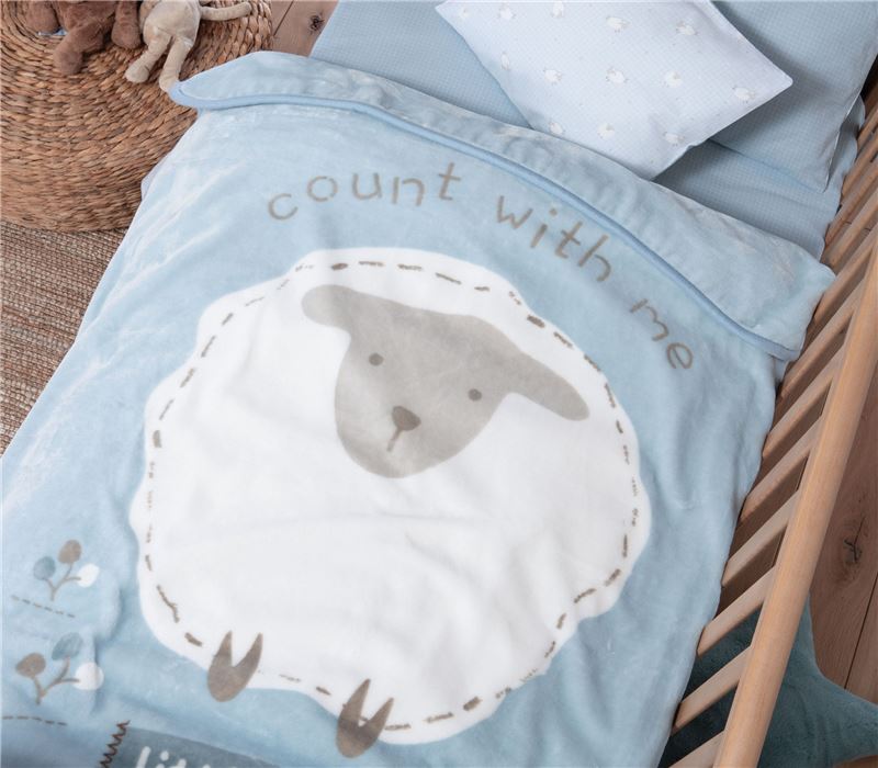 BABY COTBED BLANKET SWEET SHEEP 100X140