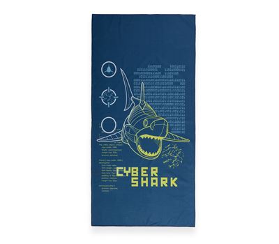 JUNIOR BEACH TOWEL CYBER SHARK 75X150