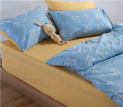 JUNIOR SINGLE SIZE BEDSHEETS SET DOG LIFE 170X260 1