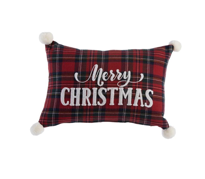 DECORATIVE CUSHION RED CHECK 30X45